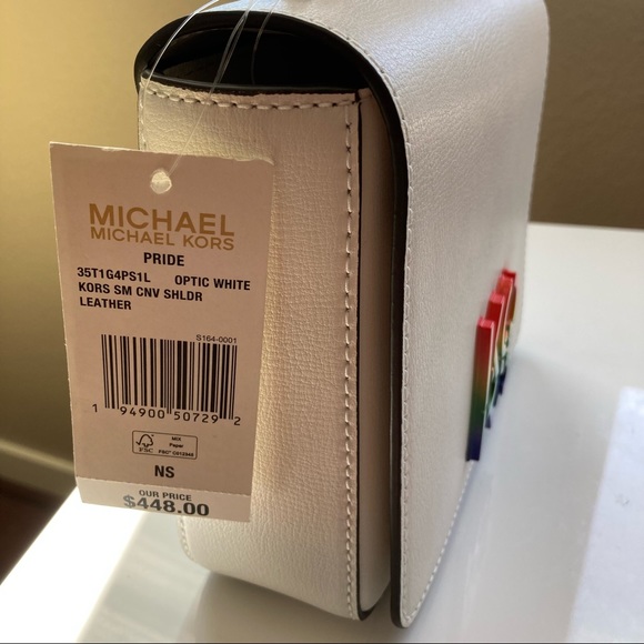 Michael Kors Pride Convertible Shoulder Bag - Optic White NWT - Picture 10 of 10
